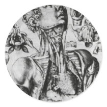 anatomy of  the respiratory system round sticker