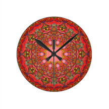 Anca Sofia: Fractals/Mandala, digital art Wallclock