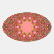 Anca Sofia: Fractals/Mandala, digital art Oval Sticker