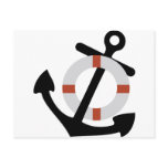 anchor and lifesaver postcard