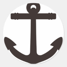 Anchor Round Sticker