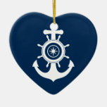 Anchor Sailor Heart ornament