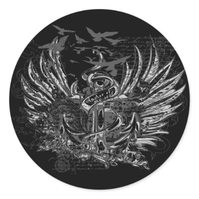Anchor Round Stickers by piercedclothing
