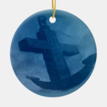 Anchored in Him Scripture Christmas Ornament