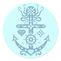 Anchored Round Stickers