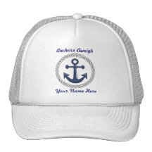 Anchors Aweigh Personalised hat