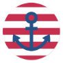 Anchors Aweigh Round Stickers