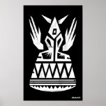 Ancient Abstract Symbol with Wings posters