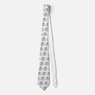 Ancient Astronaut on old coin Custom Ties by flyinfeet