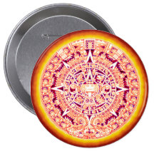 Ancient Aztec Calendar Button