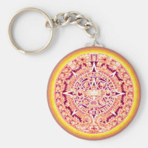 Ancient Aztec Calendar Key Chain