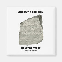 Ancient Babelfish Rosetta Stone (Communication) Fridge Magnets