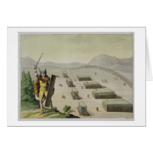 Ancient Celts or Gauls in Battle, c.1800-18 (colou Card