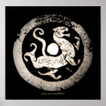 Ancient Chinese Dragon Rubbing Posters