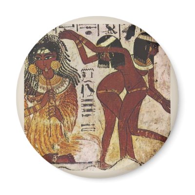 Ancient Egyptian Dancing Girls Fridge Magnet by IrishPirateQueen