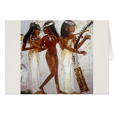 Ancient Egyptian Music Greeting Cards by IrishPirateQueen