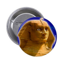 Ancient Egyptian Sphinx at Giza Art Design Pinback Button