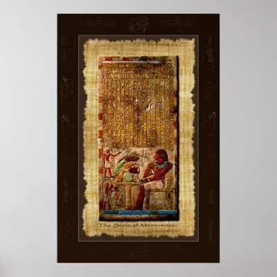 Ancient Egyptian Stela Art Poster by RavenSpiritPrints