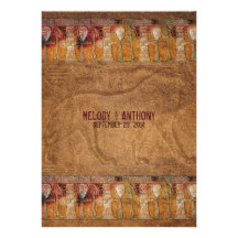 Ancient Egyptian Themed Wedding Invitation
