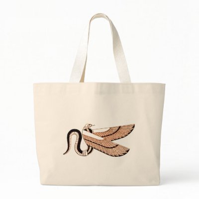 Ancient Egyptian Winged Serpent Symbol Tote Bag by MidnightDreamer