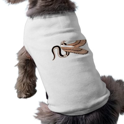 Ancient Egyptian Winged Serpent Symbol Doggie T-shirt by MidnightDreamer
