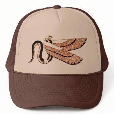Ancient Egyptian Winged Serpent Symbol Mesh Hats by MidnightDreamer