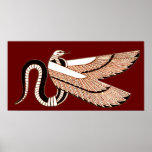 Ancient Egyptian Winged Serpent Symbol Print