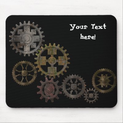 Ancient Gears & Cogs Mousepad by Beliria