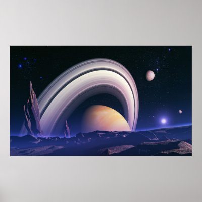 Ancient giants - space landscape by eonworks