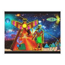 Ancient Gods & the Eternal Key of the Heavens Gallery Wrapped Canvas