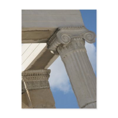 Ancient Greek Architectural Columns Postcard by gothicarts
