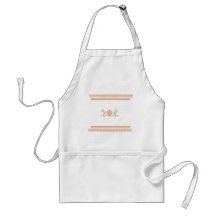 Ancient Greek Style Black and Orange Floral Design Aprons