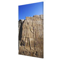 Ancient hieroglyphs on wall, Temple of Karnak, Stretched Canvas Prints