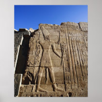 Ancient hieroglyphs on wall, Temple of Karnak,