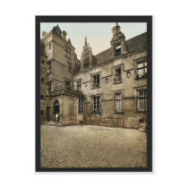 Ancient house of XVI century, Caen, France vintage Postcard