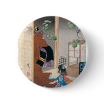 Ancient Japanese Demon Painting Button