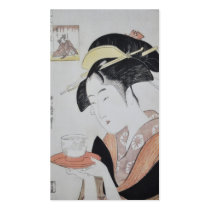 Ancient Japanese Painting circa 1796 Business Card Template