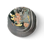 Ancient Japanese Samurai Painting Pinback Button