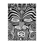 Ancient Maori Moko tribal tattoo design. Post Card