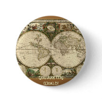 Ancient Map Series Pinback Button