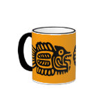 Ancient Mexican Fish Motif Ceramic Mug