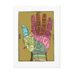 Ancient Palm Reading Chart postcards