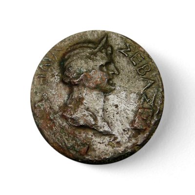 Ancient Roman Coin Button by shelbysemail2