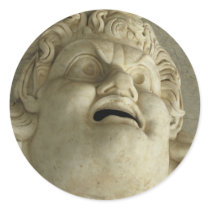 Ancient Roman Gorgon Round Stickers