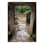Ancient Roman stone doorway in Ephesus, Turkey Greeting Cards