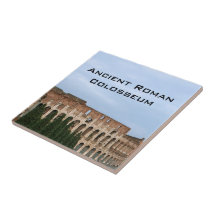 Ancient Rome Italy Colosseum Architectural Photo Tile