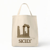 Ancient Sicily Agrigento Ruins Canvas Bag