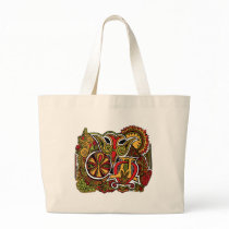 ancient signs tote bags