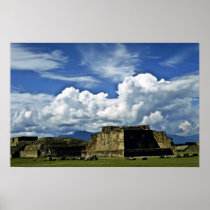 Ancient Site Of Monte Alban, Near Oaxaca Print