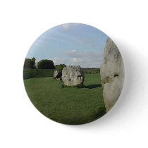 Ancient Stone Circle. Avebury, Wiltshire, England. Pinback Button